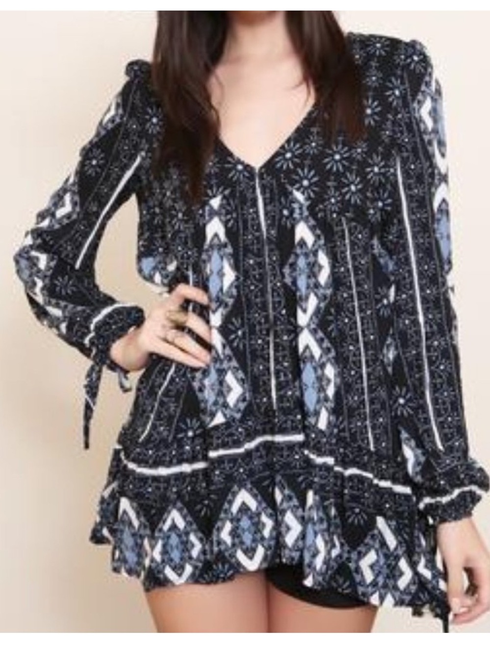 Free People Down By the Bay Tunic XS